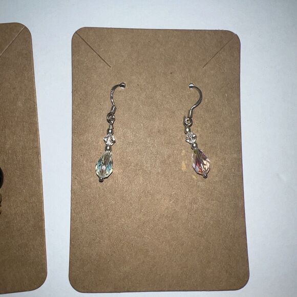 Earrings Handmade Hook Dangle Mixed Colors Variety Beads Stones Gift LOT Of 5 - Picture 3 of 8